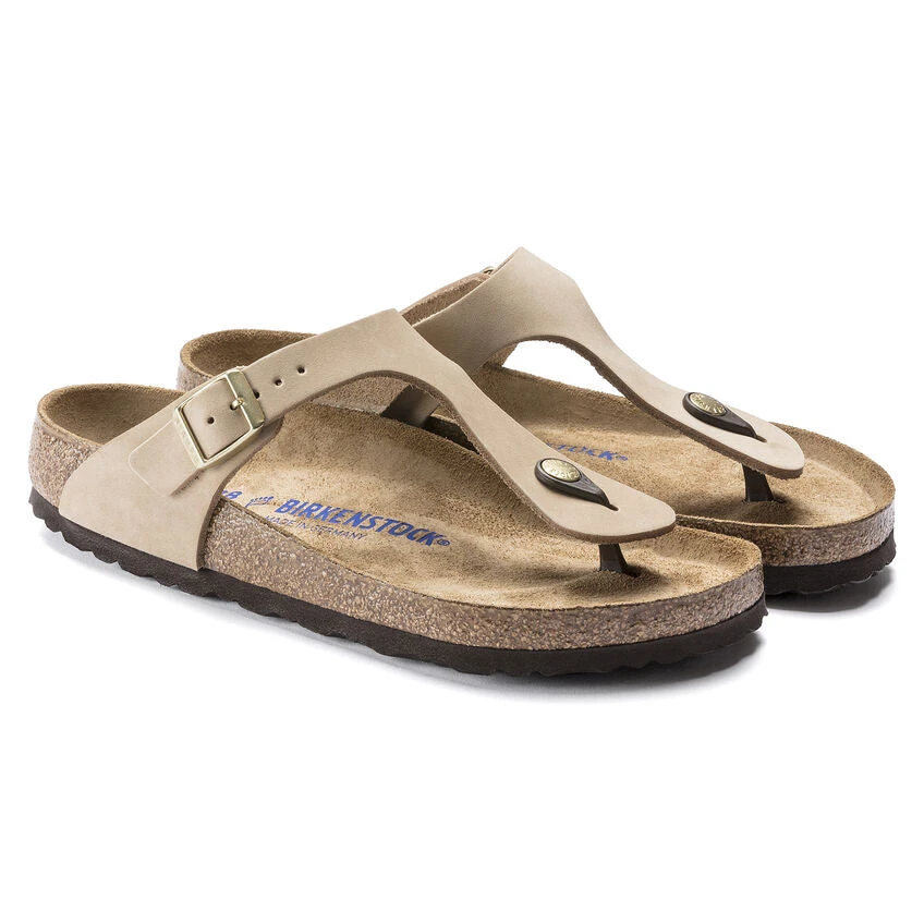 Birkenstock Gizeh Soft Footbed Sandcastle Nubuck Leather- Regular/Wide 3 Birkenstock Gizeh Soft Footbed Sandcastle Nubuck Leather- Regular/Wide