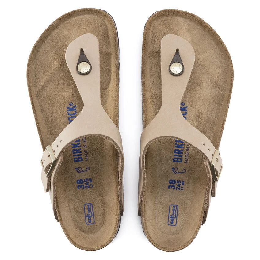 Birkenstock Gizeh Soft Footbed Sandcastle Nubuck Leather- Regular/Wide 4 Birkenstock Gizeh Soft Footbed Sandcastle Nubuck Leather- Regular/Wide