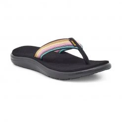 Teva Women's Voya Flip Sandal - Antiguous Black Multi- Regular (B) Shoes