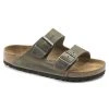 Birkenstock Shoes Arizona Soft Footbed Faded Khaki Oiled Nubuck Leather- Regular/Wide