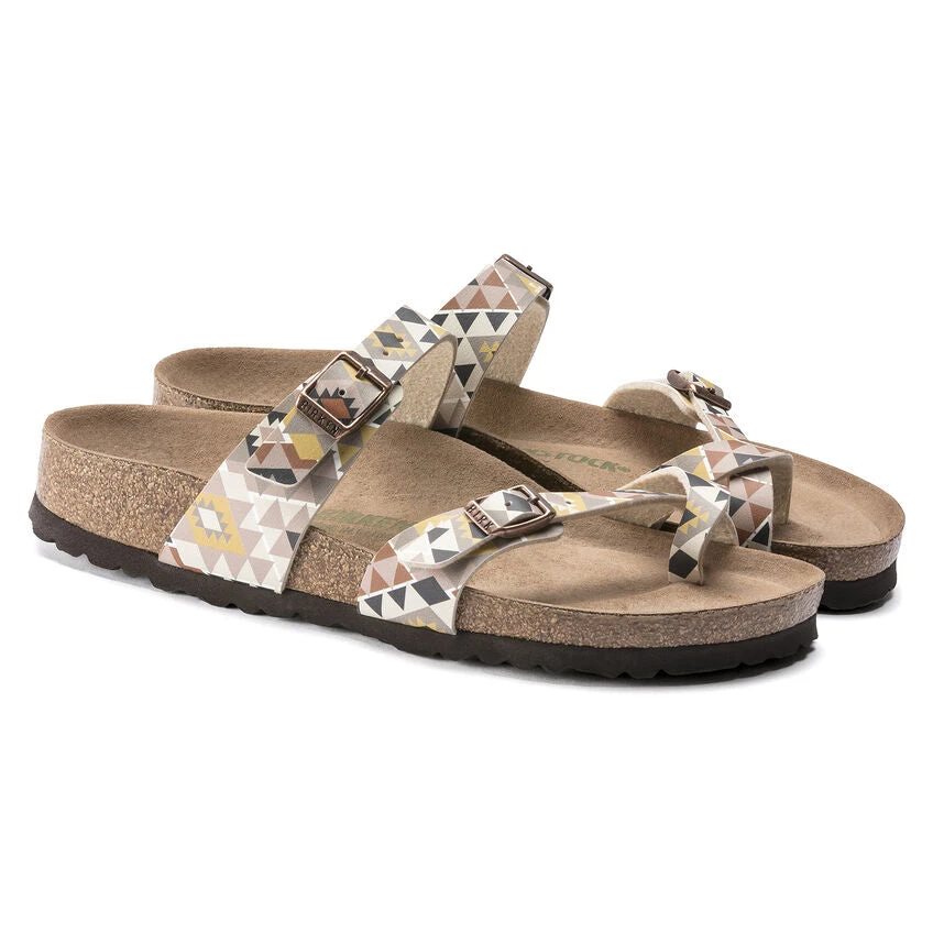Birkenstock Shoes Mayari Microfiber Printed Mocha Birko-Flor- Regular/Wide 2 Birkenstock Shoes Mayari Microfiber Printed Mocha Birko-Flor- Regular/Wide