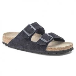 Birkenstock Arizona Suede Soft Footbed - Midnight- Medium/Narrow