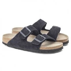 Birkenstock Arizona Suede Soft Footbed - Midnight- Medium/Narrow