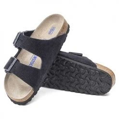 Birkenstock Arizona Suede Soft Footbed - Midnight- Medium/Narrow
