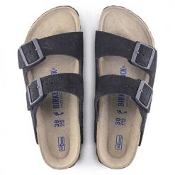 Birkenstock Arizona Suede Soft Footbed - Midnight- Medium/Narrow