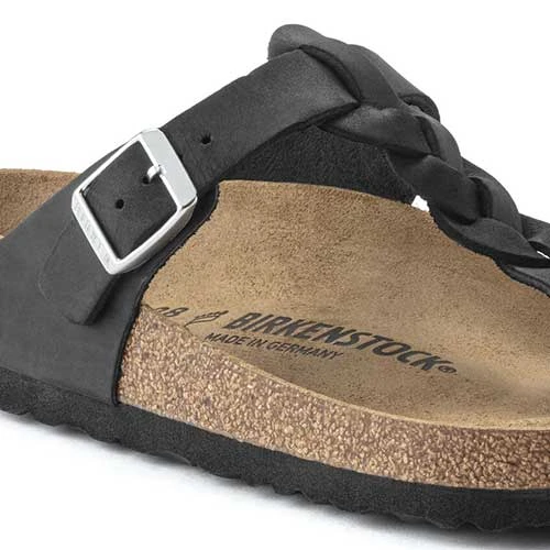 Birkenstock Gizeh Braid Suede Black Oil Leather- Regular/Wide Shoes 3 Birkenstock Gizeh Braid Suede Black Oil Leather- Regular/Wide Shoes