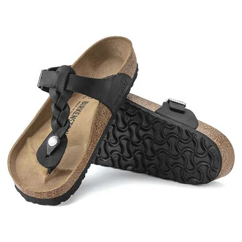 Birkenstock Gizeh Braid Suede Black Oil Leather- Regular/Wide Shoes 6 Birkenstock Gizeh Braid Suede Black Oil Leather- Regular/Wide Shoes