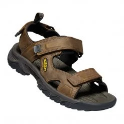 KEEN Men's Targhee III Open Toe Sandal - Bison/Mulch- Regular (D) Shoes