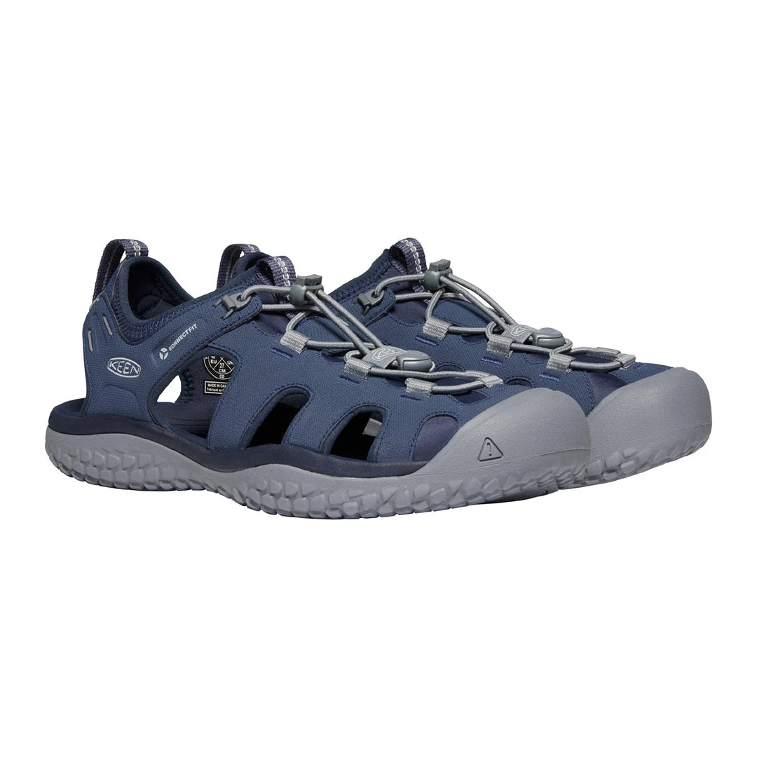 KEEN Men's SOLR Sandal - Navy/Steel Grey- Regular (D) Shoes 3 KEEN Men's SOLR Sandal - Navy/Steel Grey- Regular (D) Shoes