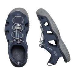KEEN Men's SOLR Sandal - Navy/Steel Grey- Regular (D) Shoes 9 KEEN Men's SOLR Sandal - Navy/Steel Grey- Regular (D) Shoes