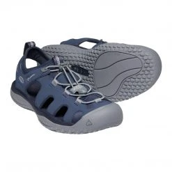 KEEN Men's SOLR Sandal - Navy/Steel Grey- Regular (D) Shoes 10 KEEN Men's SOLR Sandal - Navy/Steel Grey- Regular (D) Shoes