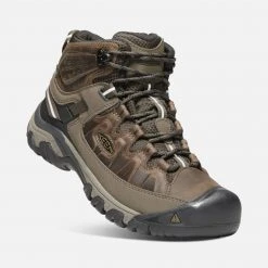KEEN Shoes Men's Targhee III Leather Mid Hiking Boot - Canteen/Mulch - Wide (2E)