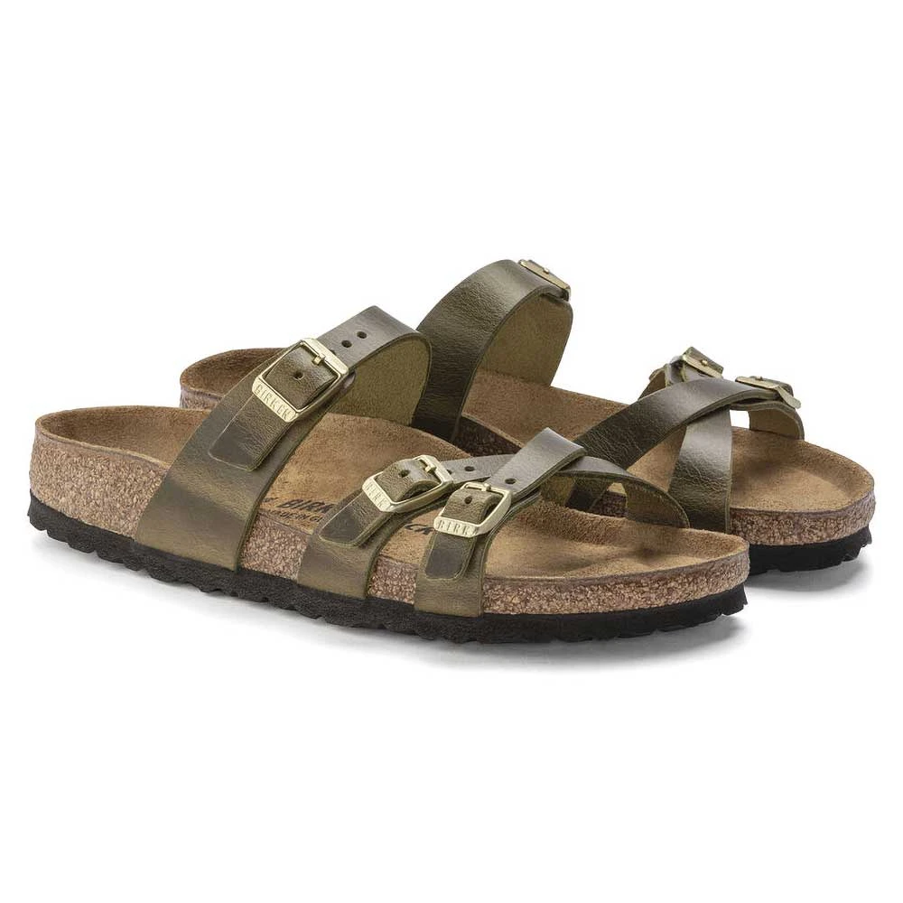 Birkenstock Women's Franca Cork Green Olive Oiled Leather Sandal - Regular/Wide 3 Birkenstock Women's Franca Cork Green Olive Oiled Leather Sandal - Regular/Wide