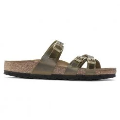 Birkenstock Women's Franca Cork Green Olive Oiled Leather Sandal - Regular/Wide