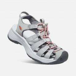 KEEN Shoes Women's Astoria West Sandal - Grey/Coral- Regular (B)