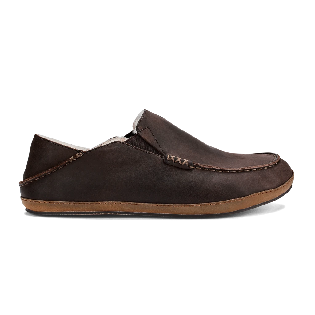 Olukai Men's Moloā Nubuck Leather Slipper - Dark Wood- Regular (D) 1 Olukai Men's Moloā Nubuck Leather Slipper - Dark Wood- Regular (D)