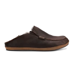 Olukai Men's Moloā Nubuck Leather Slipper - Dark Wood- Regular (D) 8 Olukai Men's Moloā Nubuck Leather Slipper - Dark Wood- Regular (D)
