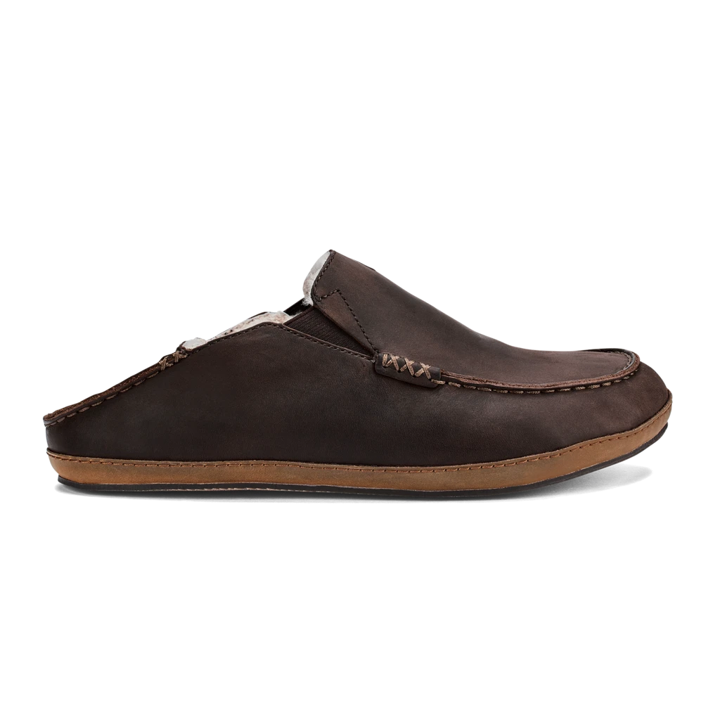 Olukai Men's Moloā Nubuck Leather Slipper - Dark Wood- Regular (D) 3 Olukai Men's Moloā Nubuck Leather Slipper - Dark Wood- Regular (D)