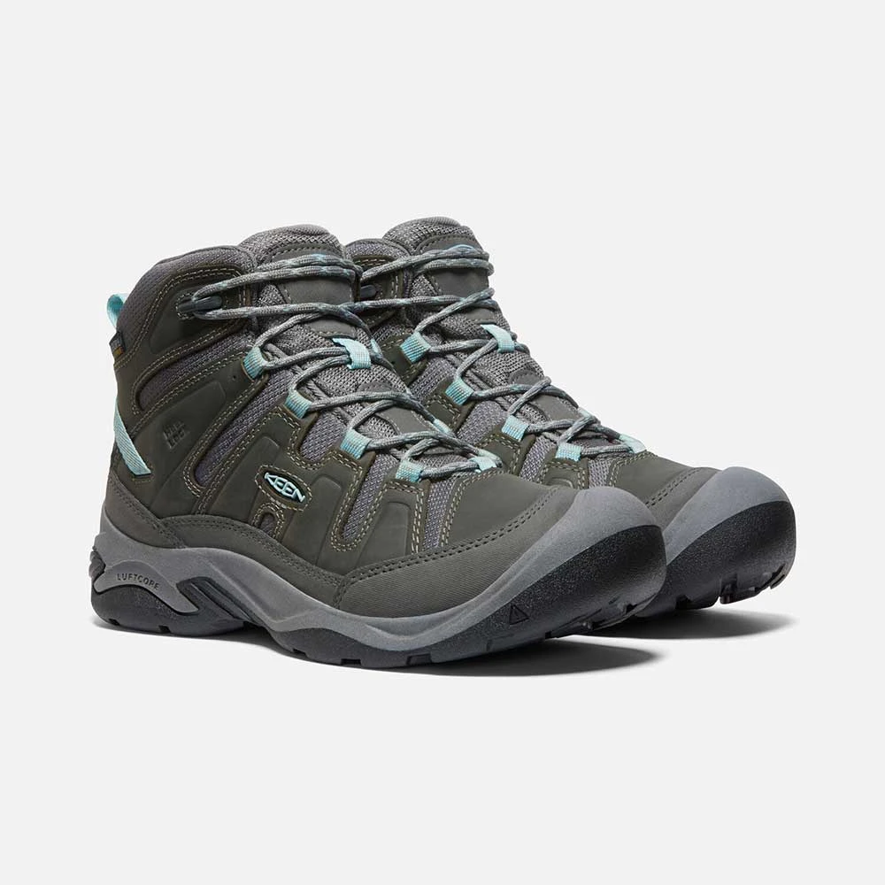 KEEN Boots Women's Circadia Mid WP Hiking Boot - Steel Grey/Cloud Blue - Regular (B) 4 KEEN Boots Women's Circadia Mid WP Hiking Boot - Steel Grey/Cloud Blue - Regular (B)