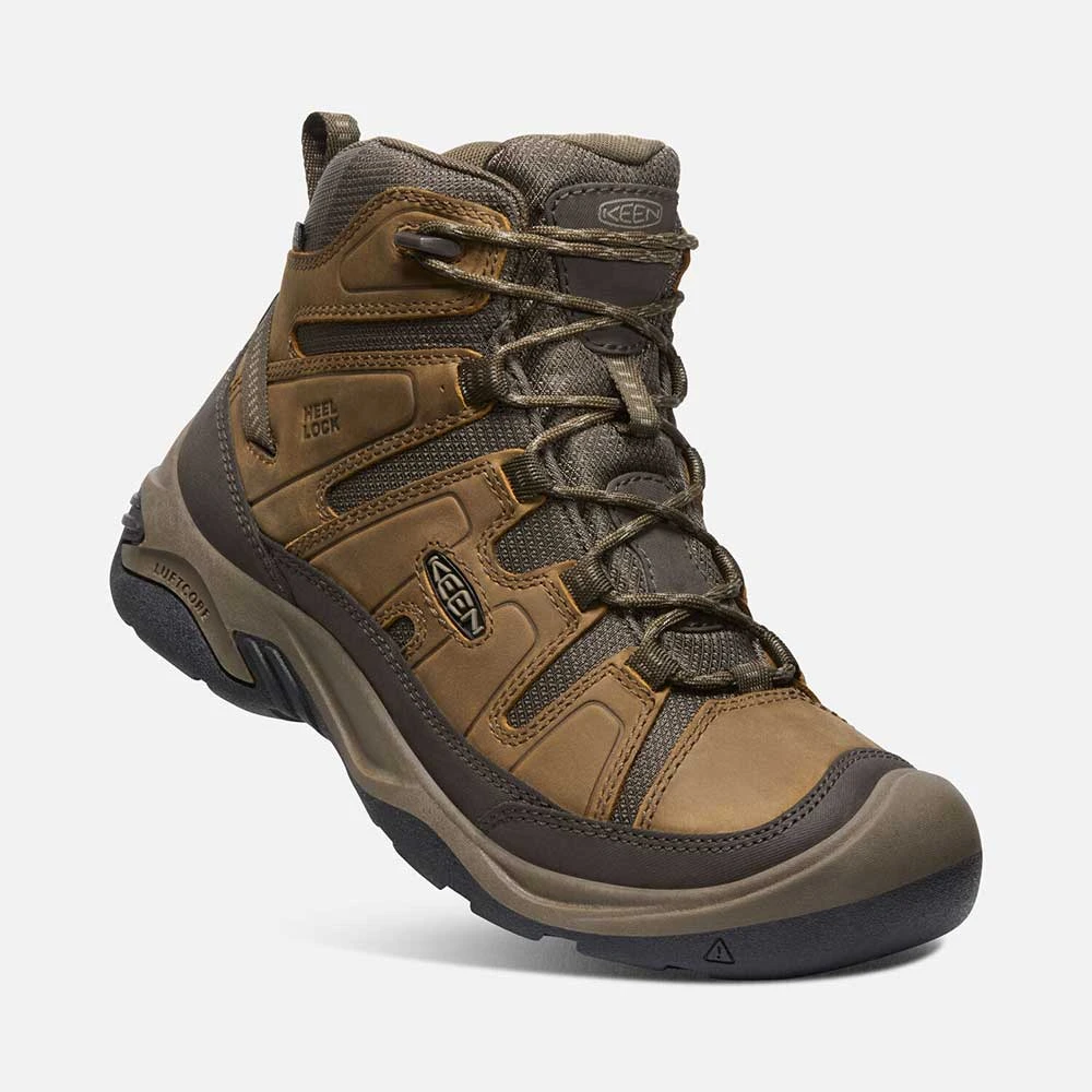 KEEN Shoes Men's Circadia Mid WP Hiking Boot- Bison/Brindle- Wide (2E) 2 KEEN Shoes Men's Circadia Mid WP Hiking Boot- Bison/Brindle- Wide (2E)