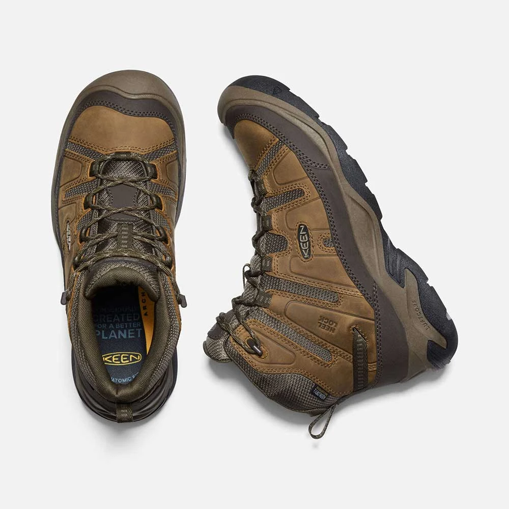 KEEN Shoes Men's Circadia Mid WP Hiking Boot- Bison/Brindle- Wide (2E) 5 KEEN Shoes Men's Circadia Mid WP Hiking Boot- Bison/Brindle- Wide (2E)