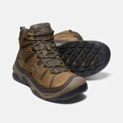 KEEN Shoes Men's Circadia Mid WP Hiking Boot- Bison/Brindle- Wide (2E) 9 KEEN Shoes Men's Circadia Mid WP Hiking Boot- Bison/Brindle- Wide (2E)