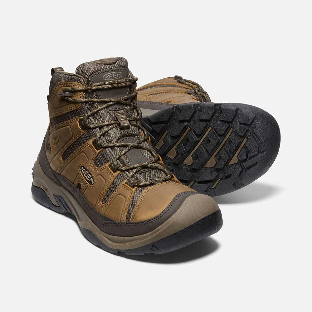 KEEN Shoes Men's Circadia Mid WP Hiking Boot- Bison/Brindle- Wide (2E) 4 KEEN Shoes Men's Circadia Mid WP Hiking Boot- Bison/Brindle- Wide (2E)