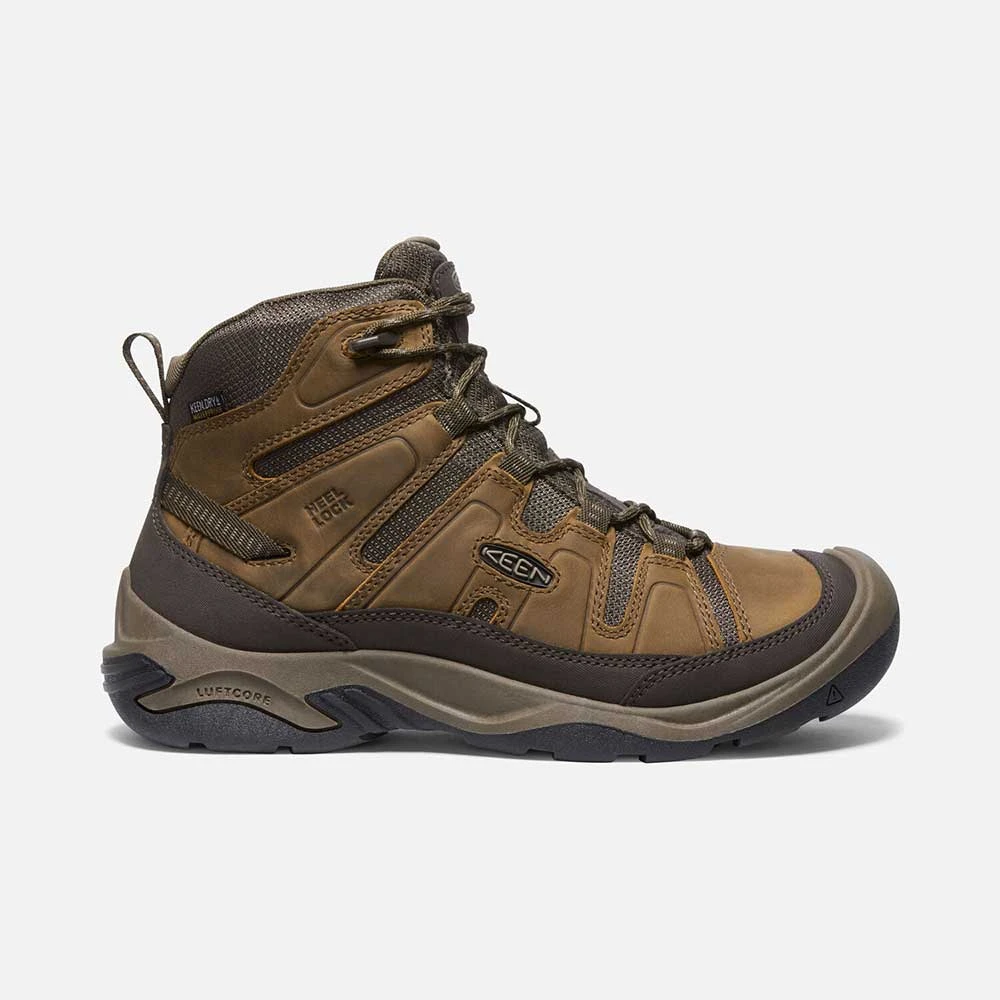 KEEN Shoes Men's Circadia Mid WP Hiking Boot- Bison/Brindle- Wide (2E) 1 KEEN Shoes Men's Circadia Mid WP Hiking Boot- Bison/Brindle- Wide (2E)