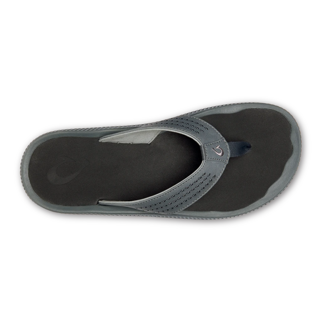 Olukai Shoes Men's Ulele Sandal - Dark Shadow/Black- Regular (D) 2 Olukai Shoes Men's Ulele Sandal - Dark Shadow/Black- Regular (D)