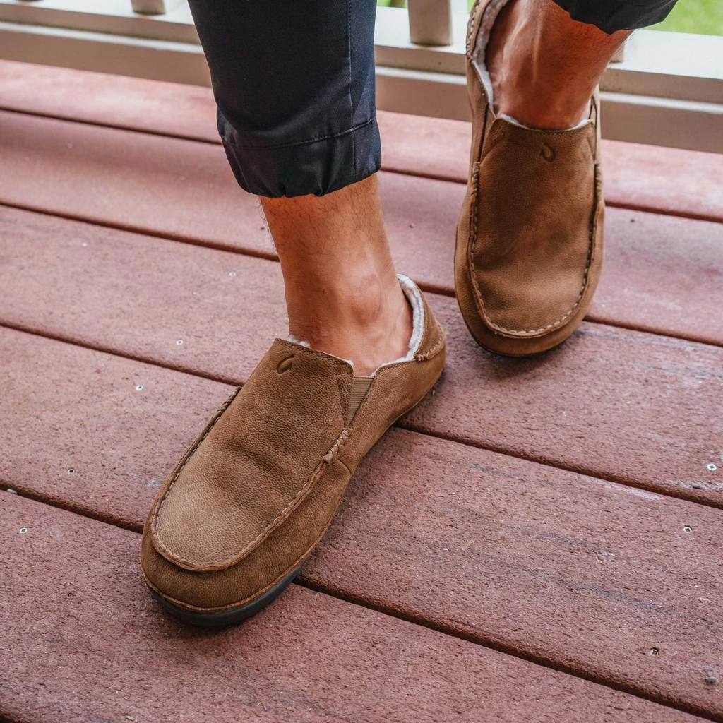 Olukai Men's Kipuka Hulu Nubuck Leather Slipper - Toffee- Regular (D) Shoes 5 Olukai Men's Kipuka Hulu Nubuck Leather Slipper - Toffee- Regular (D) Shoes