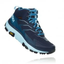 HOKA Women's Sky Toa Hiking Boot - Black Iris/Aquamarine - Regular (B) Shoes