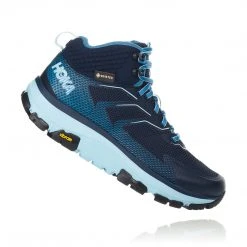 HOKA Women's Sky Toa Hiking Boot - Black Iris/Aquamarine - Regular (B) Shoes