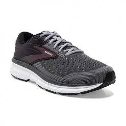 Brooks Men's Dyad 11 Running Shoe - Blackened Pearl/Alloy/Red - Wide (2E)