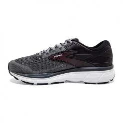 Brooks Men's Dyad 11 Running Shoe - Blackened Pearl/Alloy/Red - Wide (2E)