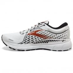 Brooks Men's Adrenaline GTS 21 Running Shoe - White/Black/Orange - Regular (D)