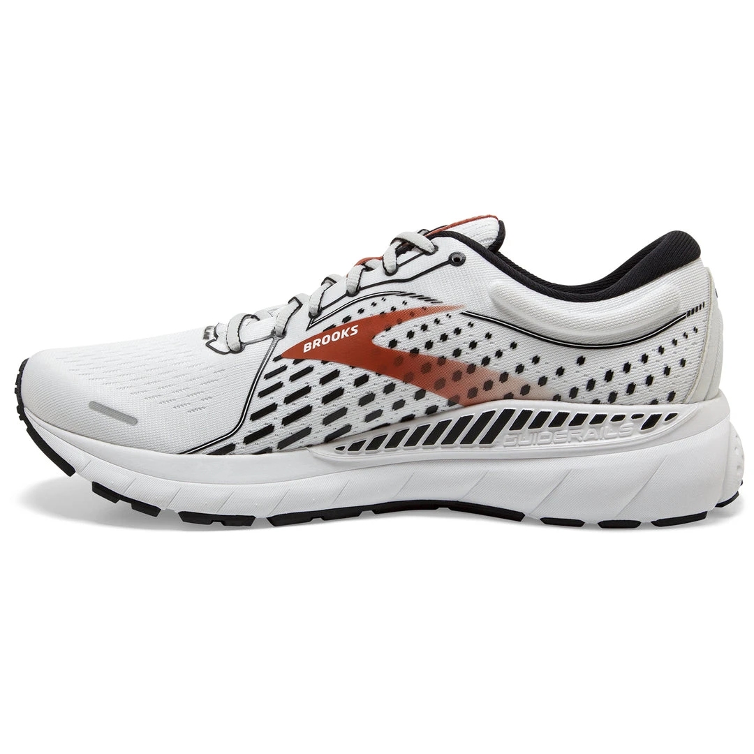 Brooks Men's Adrenaline GTS 21 Running Shoe - White/Black/Orange - Regular (D) 2 Brooks Men's Adrenaline GTS 21 Running Shoe - White/Black/Orange - Regular (D)