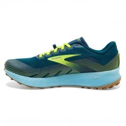 Brooks Shoes Men's Catamount Trail Running Shoe - Blue/Lime/Biscuit - Regular (D)