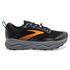 Brooks Shoes Men's Caldera 5 Trail Shoe- Black/Orange/Blue- Regular (D)