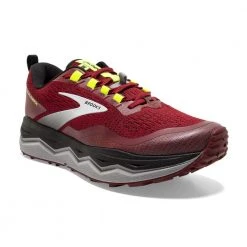 Brooks Shoes Men's Caldera 5 Trail Shoe- Red/Black/Nightlife- Regular (D)