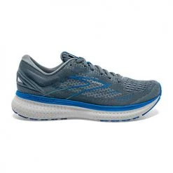 Brooks Men's Glycerin 19 Running Shoe - Quarry/Grey/Dark Blue - Wide (2E)