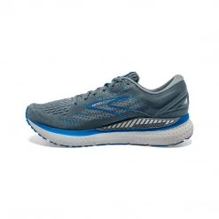 Brooks Men's Glycerin GTS 19 Running Shoe - Quarry/Grey/Dark Blue - Regular (D) Shoes