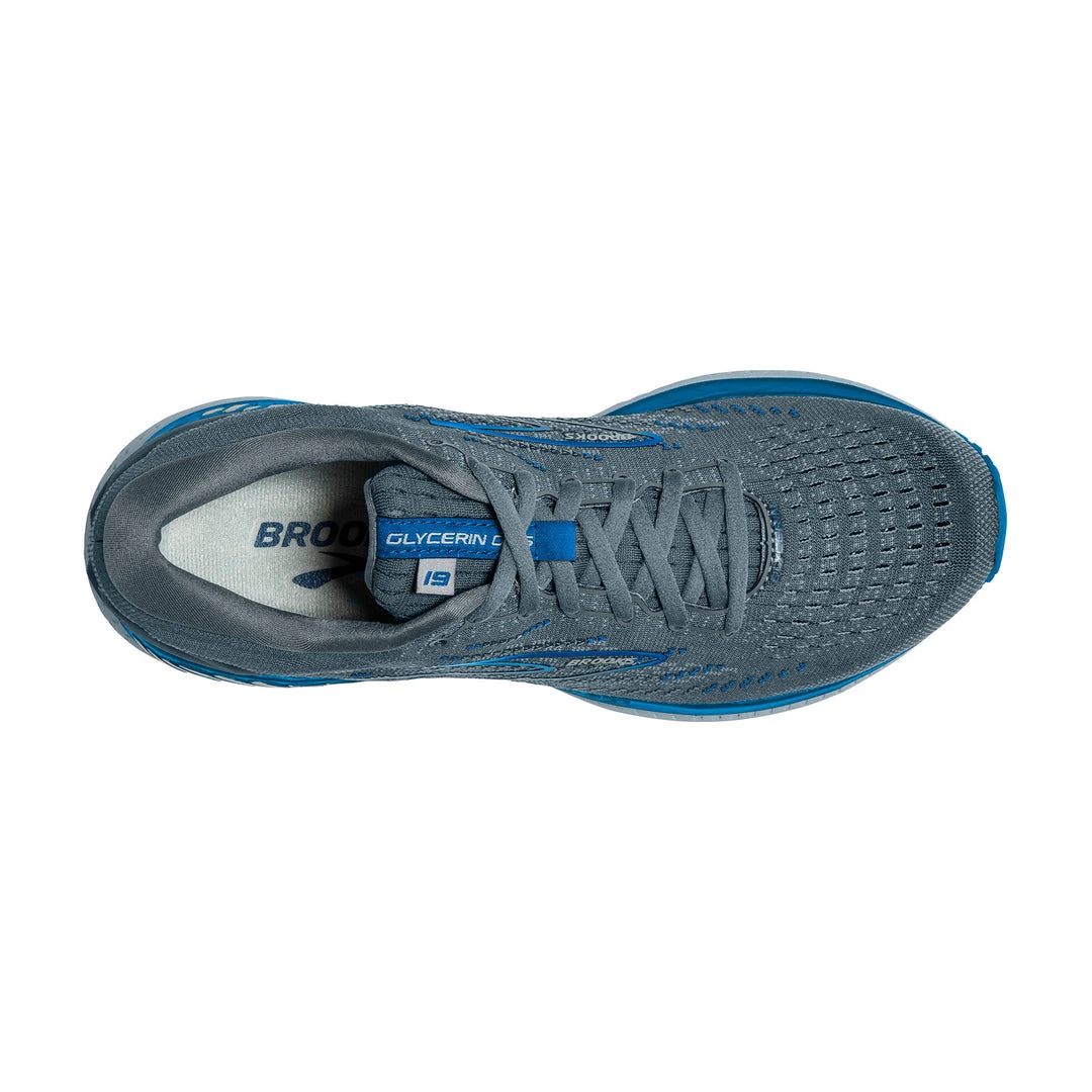 Brooks Men's Glycerin GTS 19 Running Shoe - Quarry/Grey/Dark Blue - Wide (2E) 5 Brooks Men's Glycerin GTS 19 Running Shoe - Quarry/Grey/Dark Blue - Wide (2E)