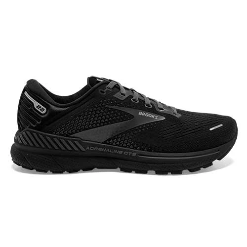 Brooks Men's Adrenaline GTS 22 Running Shoe - Black/Black/Ebony- Regular (D) Shoes 1 Brooks Men's Adrenaline GTS 22 Running Shoe - Black/Black/Ebony- Regular (D) Shoes