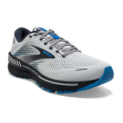 Brooks Shoes Men's Adrenaline GTS 22 Running Shoe- Oyster/India Ink/Blue - Wide (2E) 2 Brooks Shoes Men's Adrenaline GTS 22 Running Shoe- Oyster/India Ink/Blue - Wide (2E)