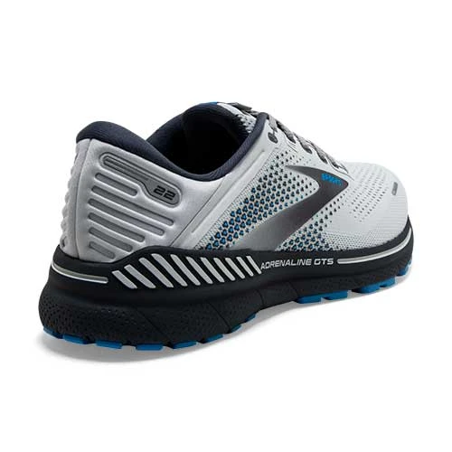 Brooks Shoes Men's Adrenaline GTS 22 Running Shoe- Oyster/India Ink/Blue - Wide (2E) 5 Brooks Shoes Men's Adrenaline GTS 22 Running Shoe- Oyster/India Ink/Blue - Wide (2E)