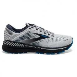 GAZELLE SPORTS Sales 24 Brooks Shoes Men's Adrenaline GTS 22 Running Shoe- Oyster/India Ink/Blue - Wide (2E)
