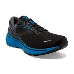 Brooks Men's Ghost 14 Running Shoe - Black/Blackened Pearl/Blue - Regular (D) Shoes