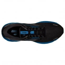 Brooks Men's Ghost 14 Running Shoe - Black/Blackened Pearl/Blue - Regular (D) Shoes