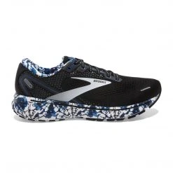 Brooks Men's Ghost 14 Running Shoe - Black/White/True Blue - Regular (D) Shoes