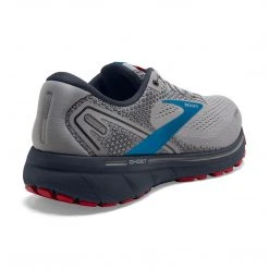 Brooks Shoes Men's Ghost 14 Running Shoe - Grey/Blue/Red - Regular (D)